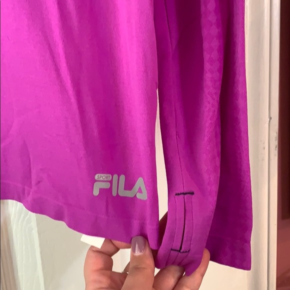 FILA Bright Purple Athletic Pullover Half-zip - Picture 2 of 5
